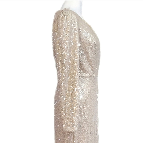 Illena for Mac Duggal silver sequin gown - Picture 4 of 12